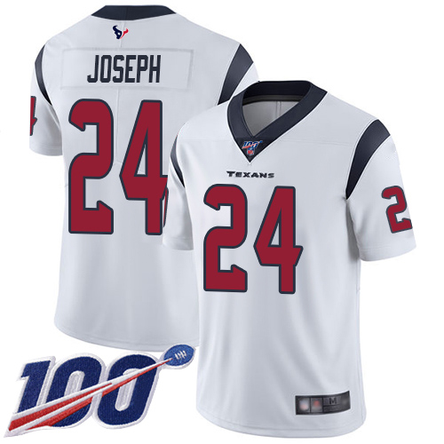 Houston Texans Limited White Men Johnathan Joseph Road Jersey NFL Football 24 100th Season Vapor Untouchable